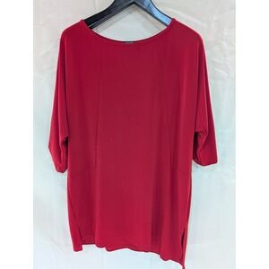 Clara Sun Woo Women's Red Dolman Sleeve Top Made in USA Size L‎
